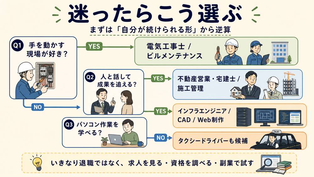迷ったらこう選ぶ転職候補