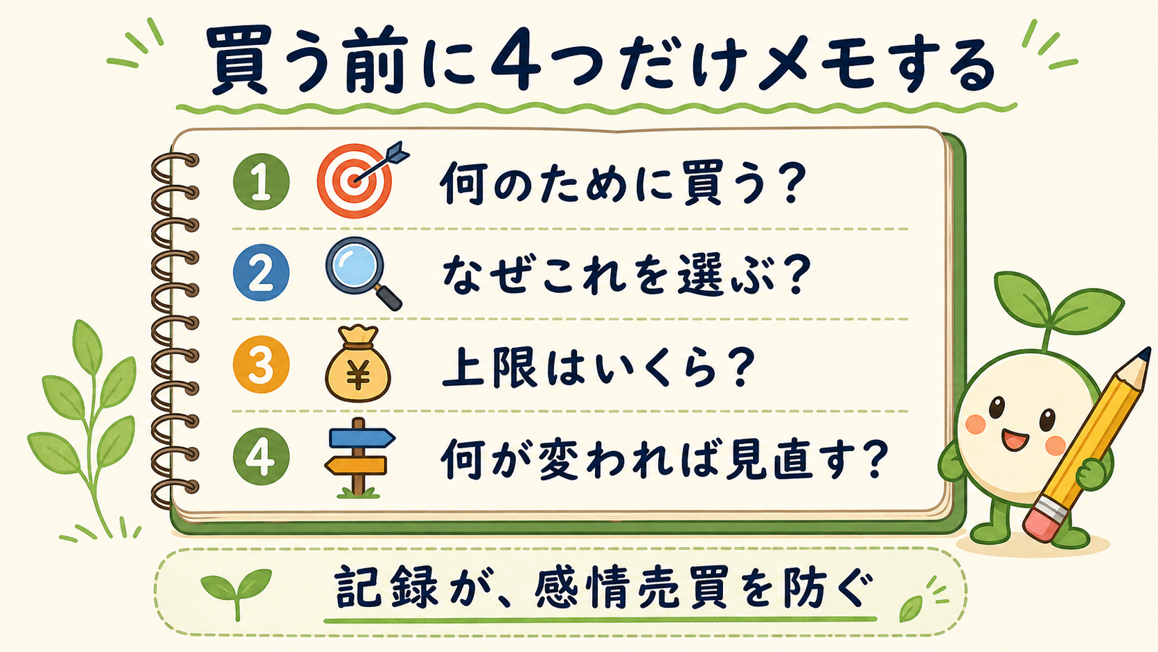 サテライト資産を買う前に記録したい4項目