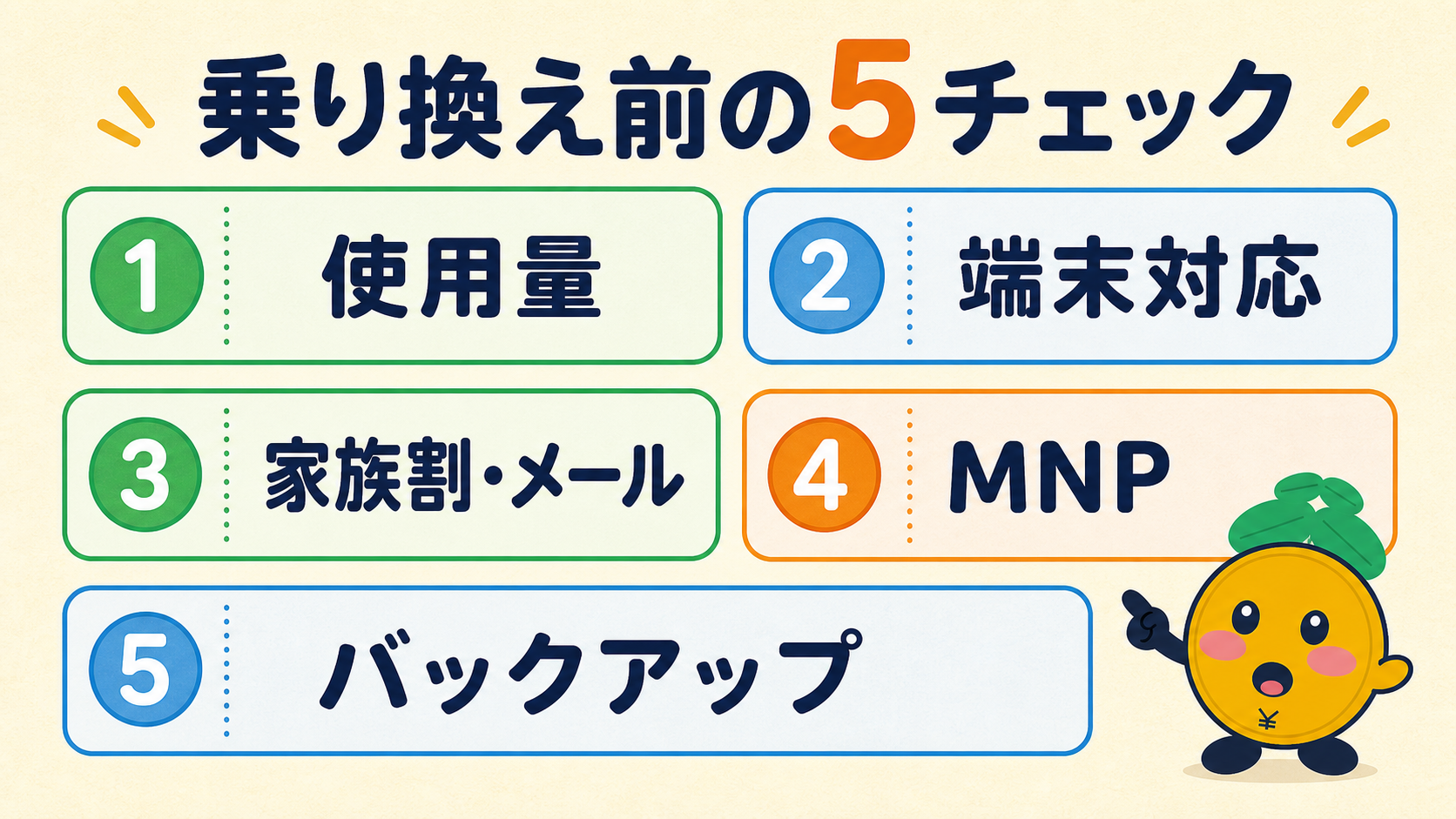 格安SIMへ乗り換える前に確認する5項目