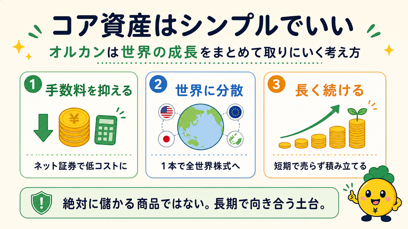 オルカンはコア資産をシンプルにする考え方