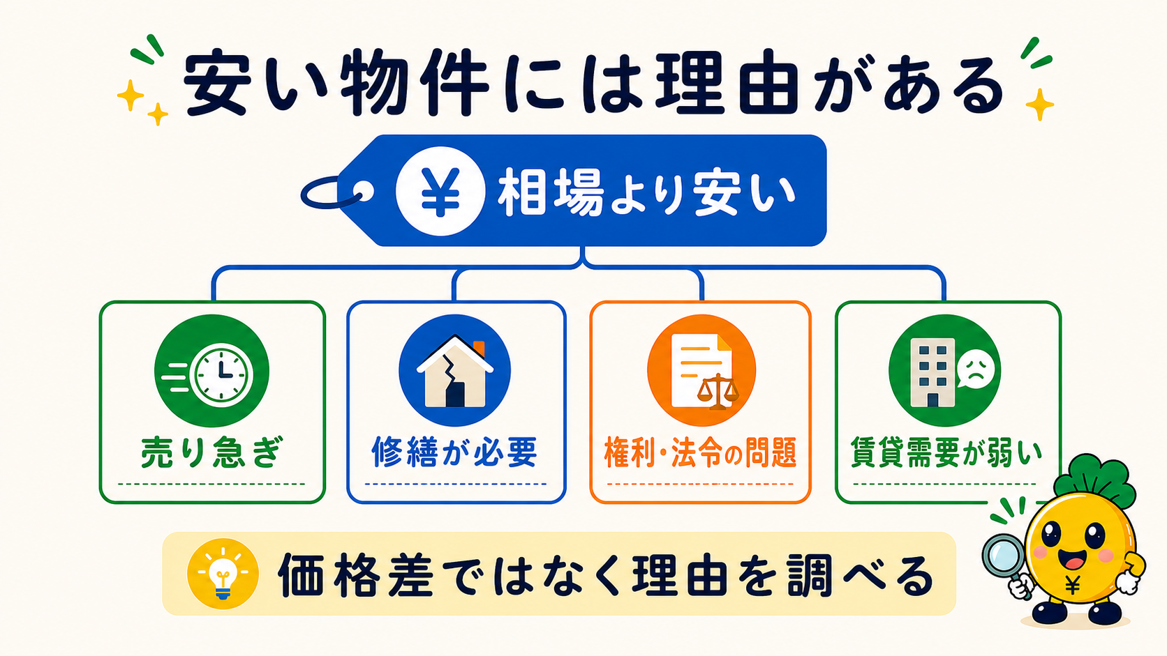 相場より安い物件に隠れている理由を確認する